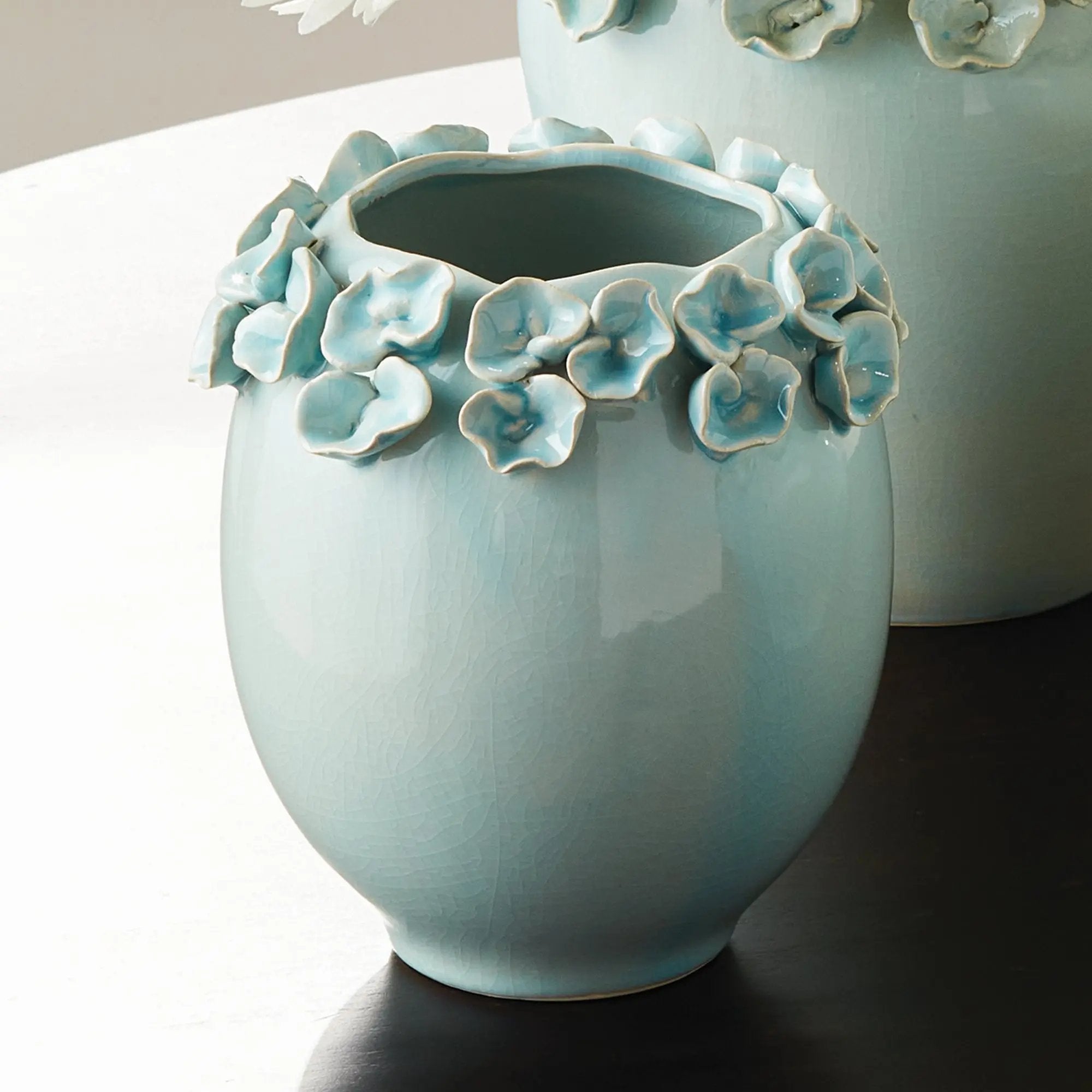 Petite Fleur Vase Short - Ice Blue Napa Home & Garden