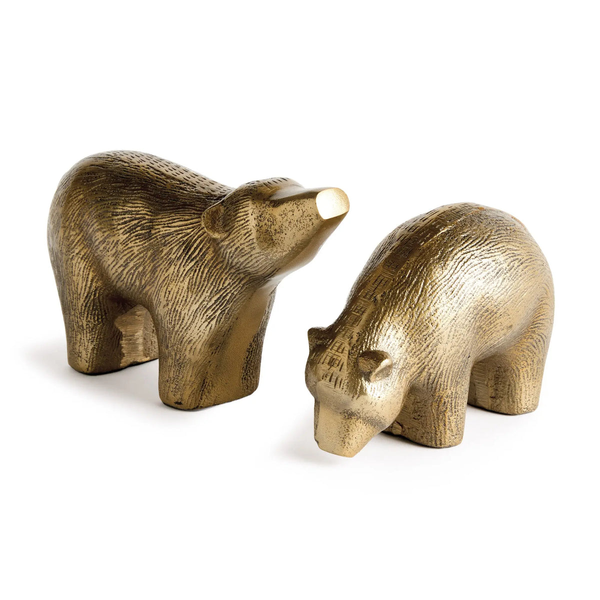 Koda Bear Sculptures Set of 2 – Brass