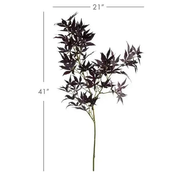 Faux Maple Leaf Branches 41" ST/2 - Green, Yellow or Purple | Realistic Faux Maple Leaf Branches