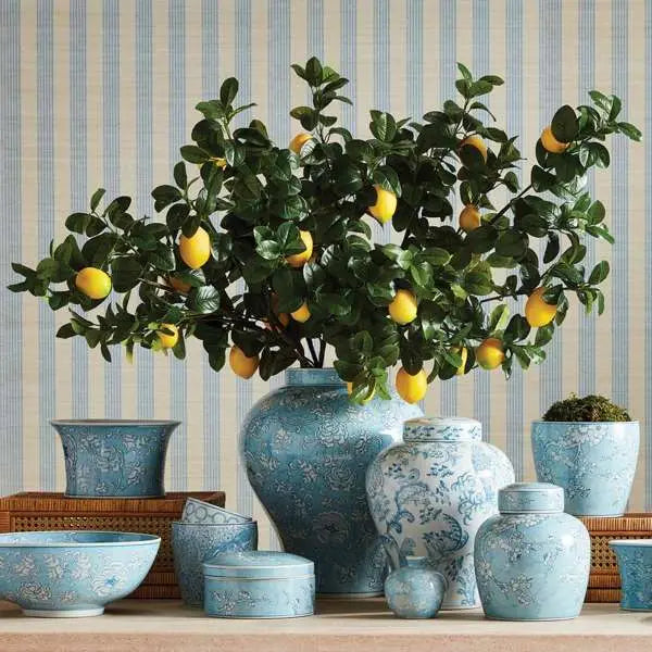 Faux Lemon Stems - Set of 4 Lifelike 31" Citrus Branches - Villa Decor & Design