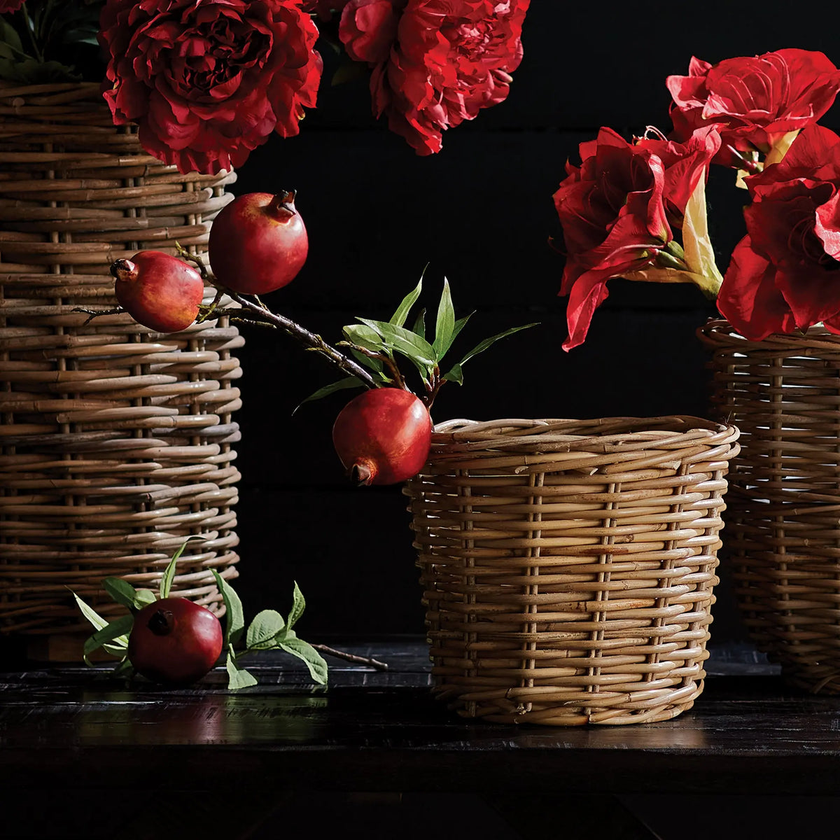 Pomegranate Branches 36" Set of 4