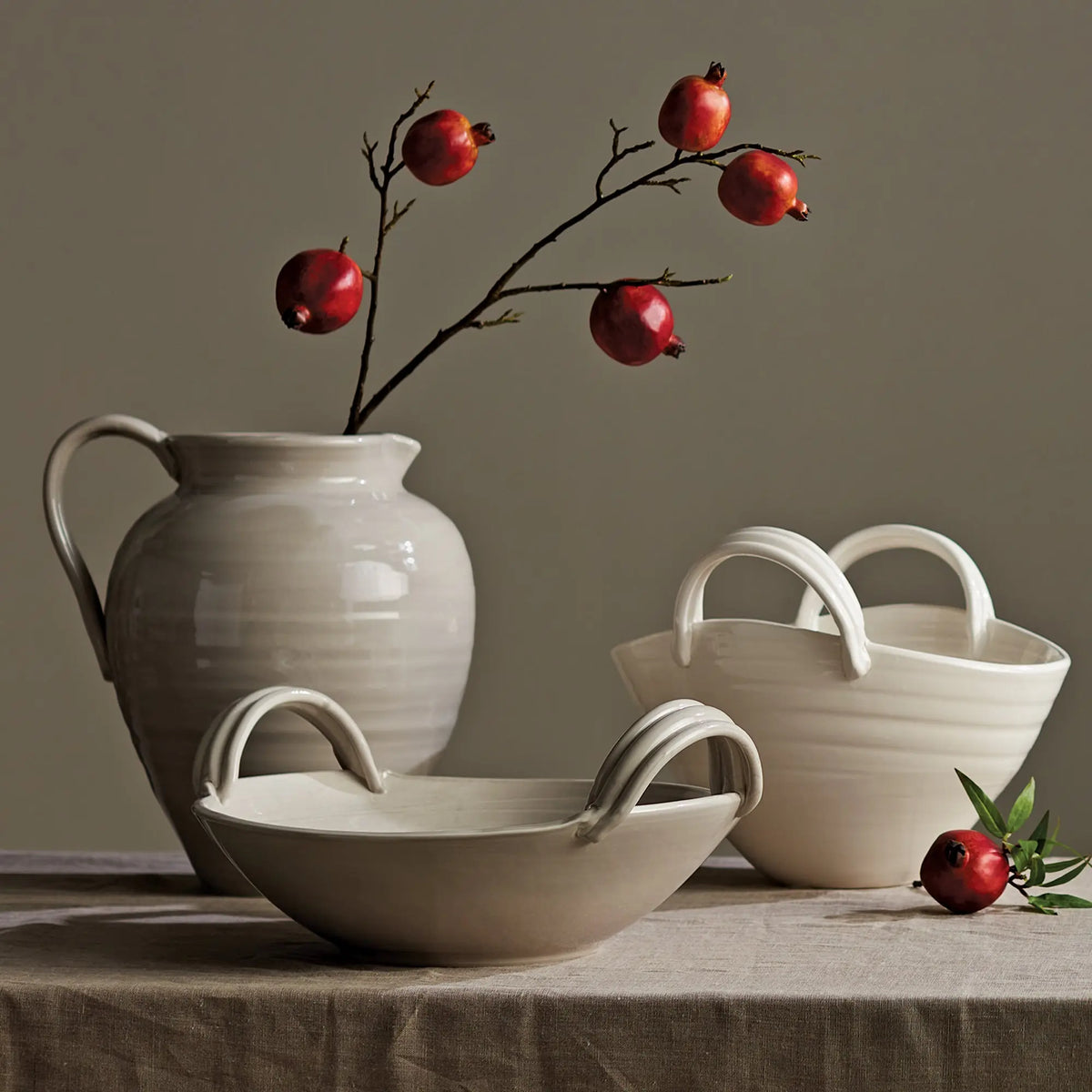 Pomegranate Branches 36" Set of 4