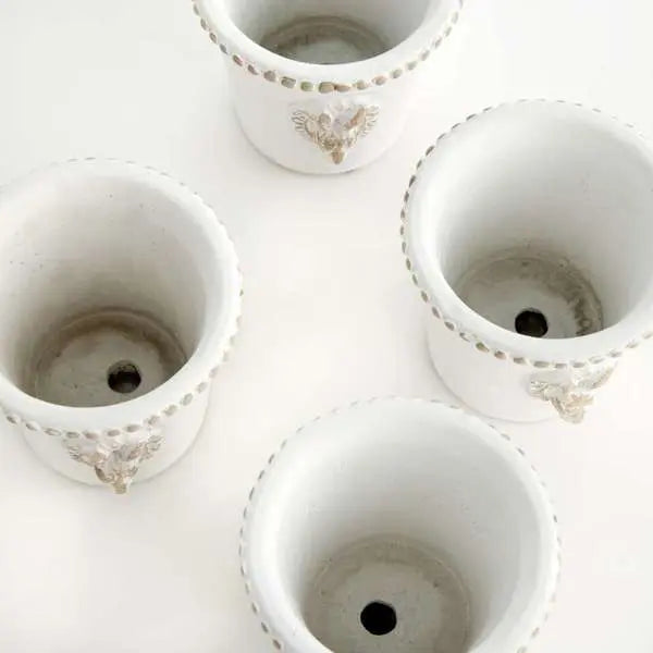 Classic Rabbit Mini Pots - Set of 4 Concrete Graywash Planters Napa Home & Garden