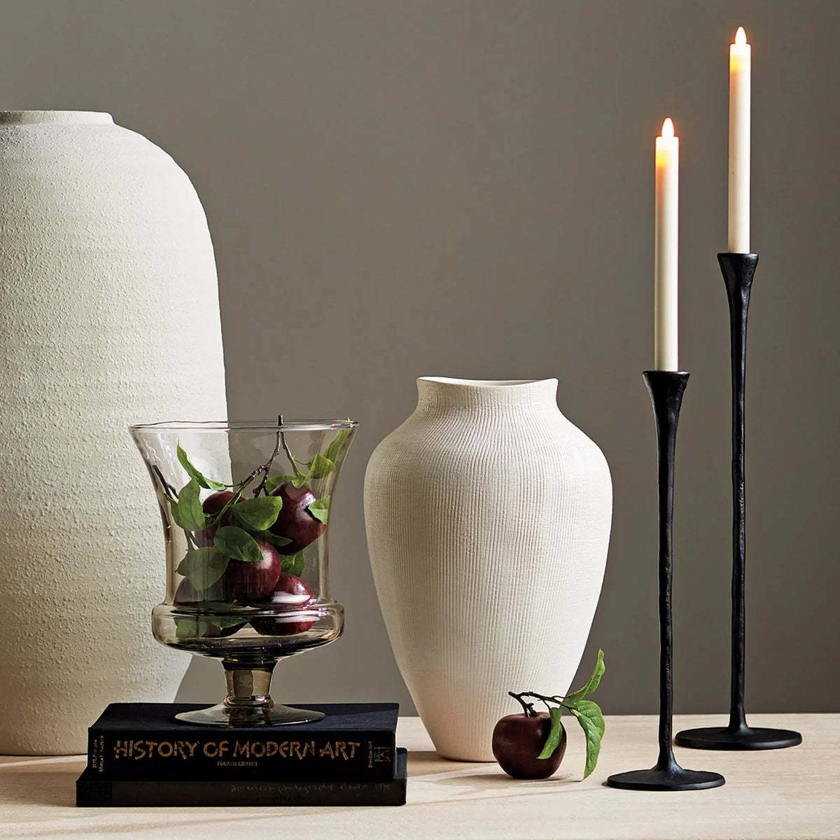 Noah Grande Taper Holders Set of 3 – Black