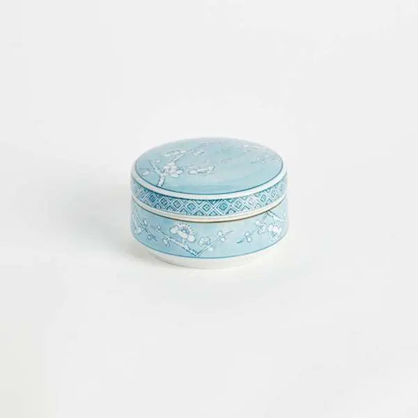 Monarch Empress Round Lidded Catchall Box - Blue & White Porcelain Box (Small or Large) - Villa Decor & Design