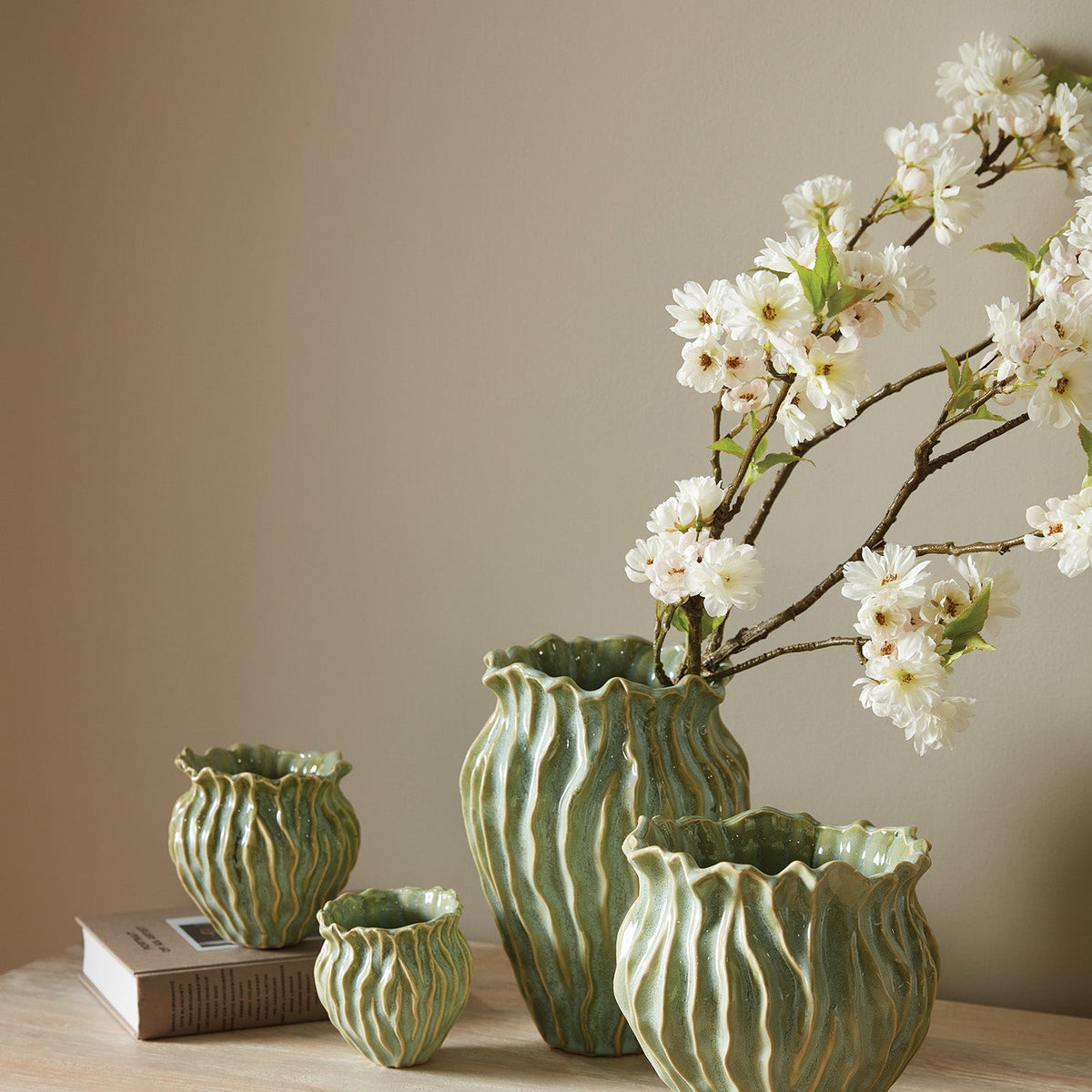 Double Cherry Blossom Branches 46", Set of 2