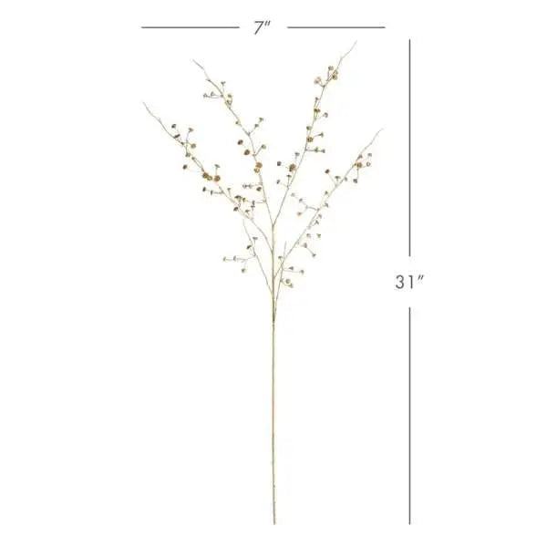 Gilded Baby's Breath Stems 31" Set of 4 | Gilded Gold Baby's Breath Stems Napa Home & Garden