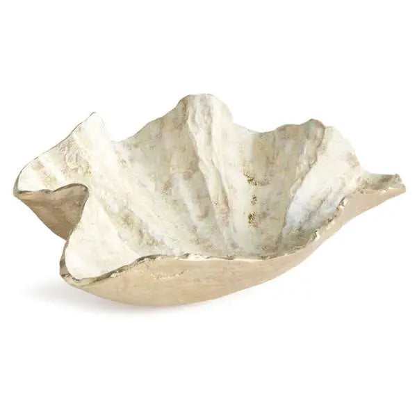 Arabella Decorative Bowl | Gold Leaf Cast Aluminum Bowl