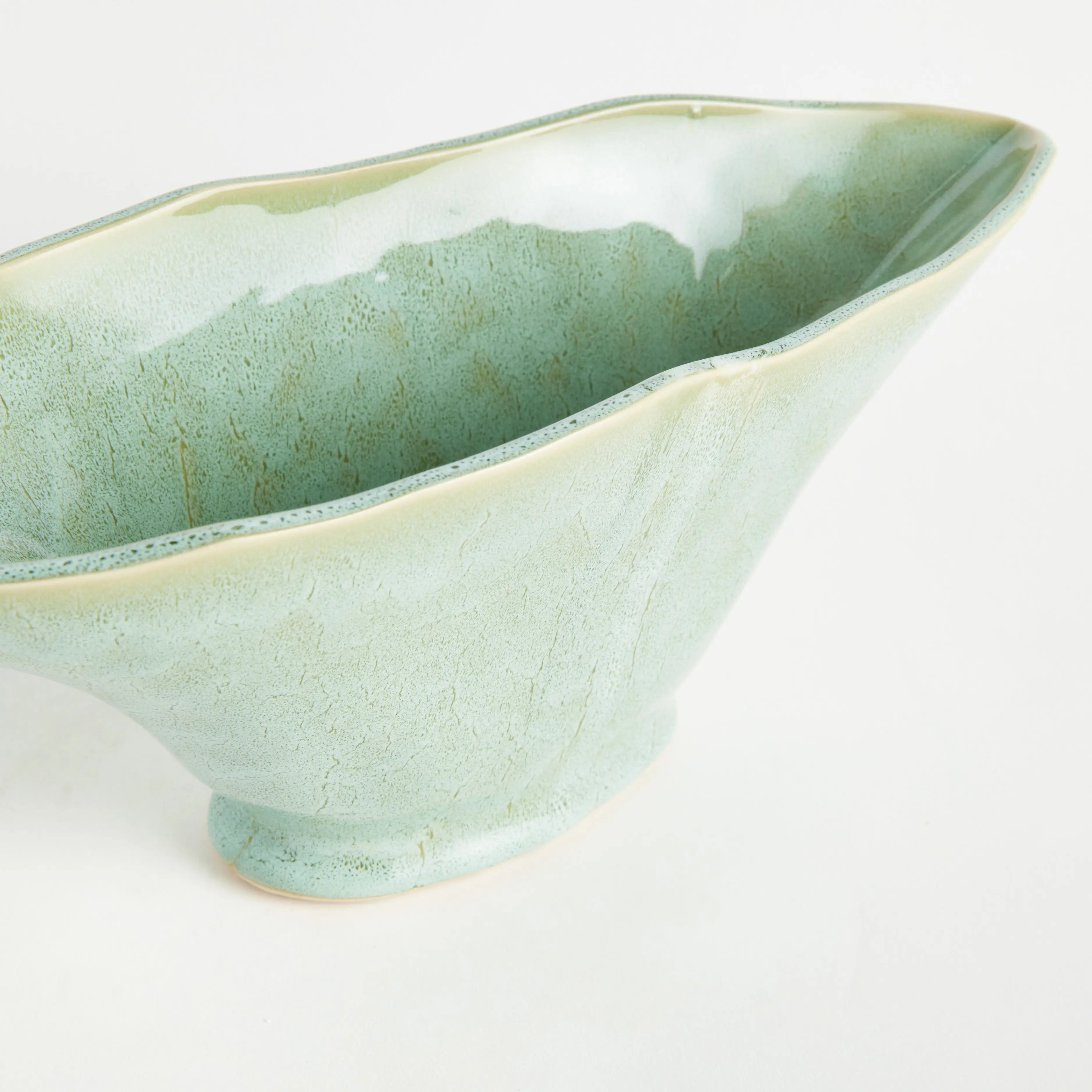 Madara Oval Vase - Sculptural White or Green Ceramic Vase Napa Home & Garden