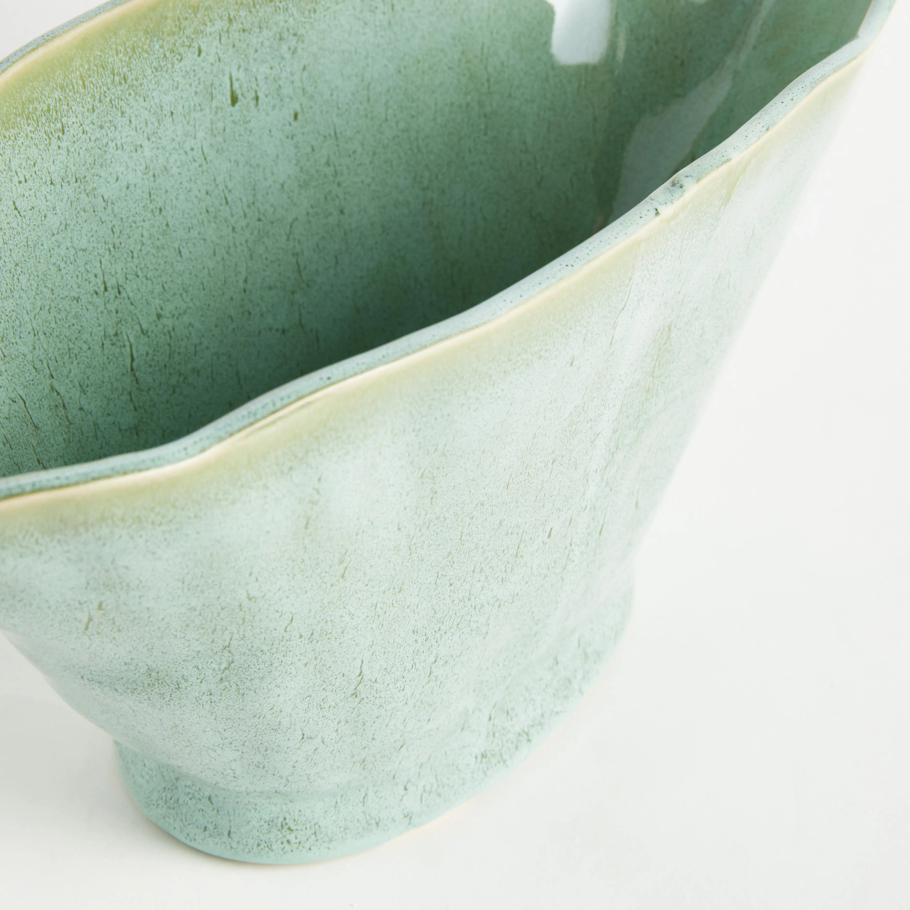 Madara Oval Vase - Sculptural White or Green Ceramic Vase Napa Home & Garden