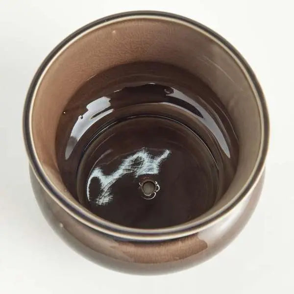 Cora Pot - Brown Reactive Glaze English Style Ceramic Planter - Villa Decor & Design