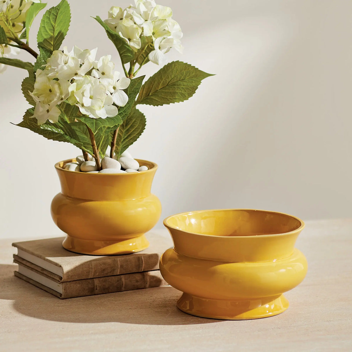 Cora Wide Pot – Yellow