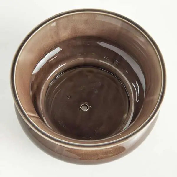 Cora Pot - Brown Reactive Glaze English Style Ceramic Planter - Villa Decor & Design