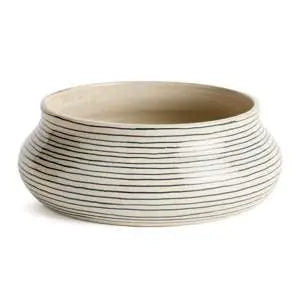 Mirela Decorative Bowl in White/Navy Blue