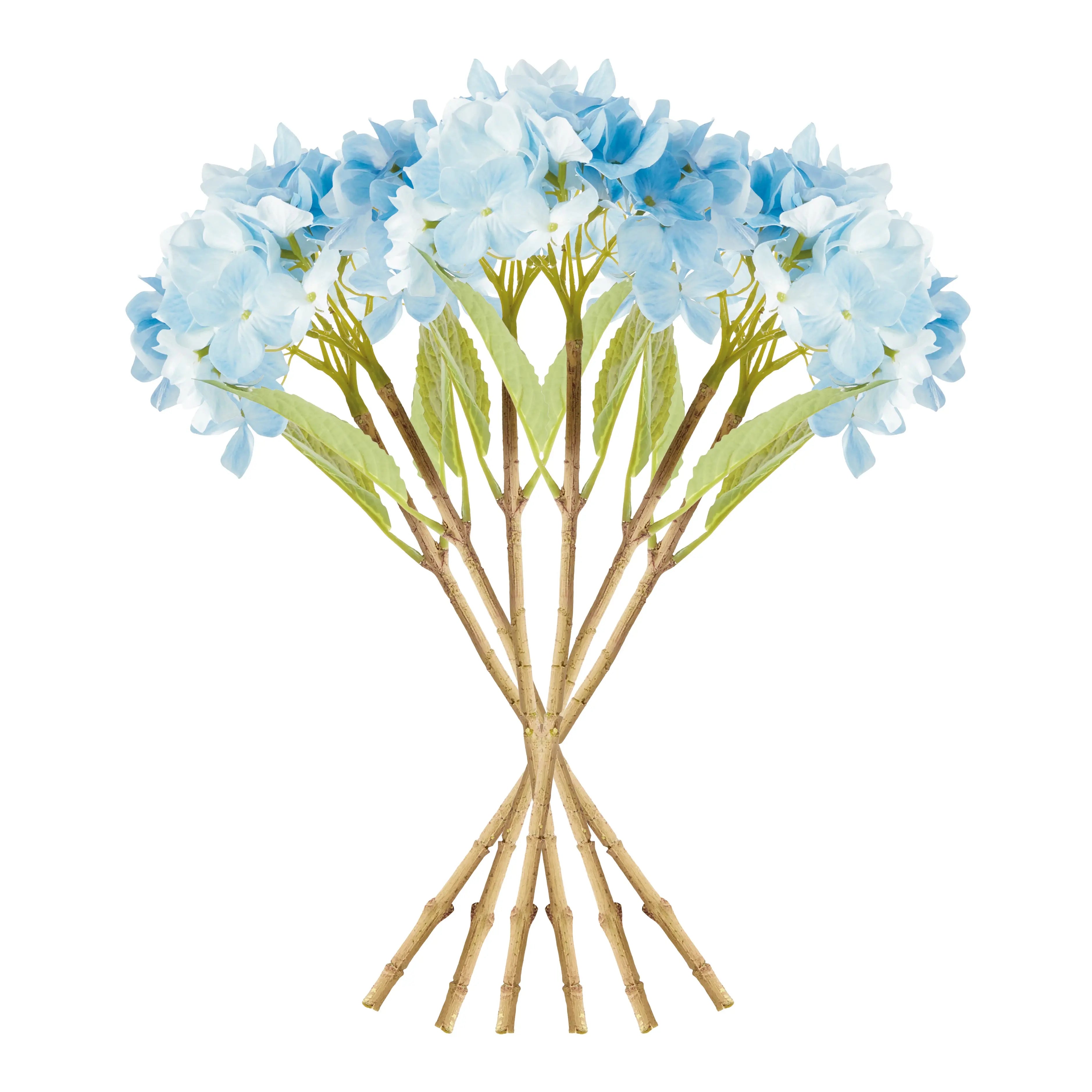 Hydrangea Stems - Set of 6 Life-Like 18" Faux Floral Stems - Villa Decor & Design
