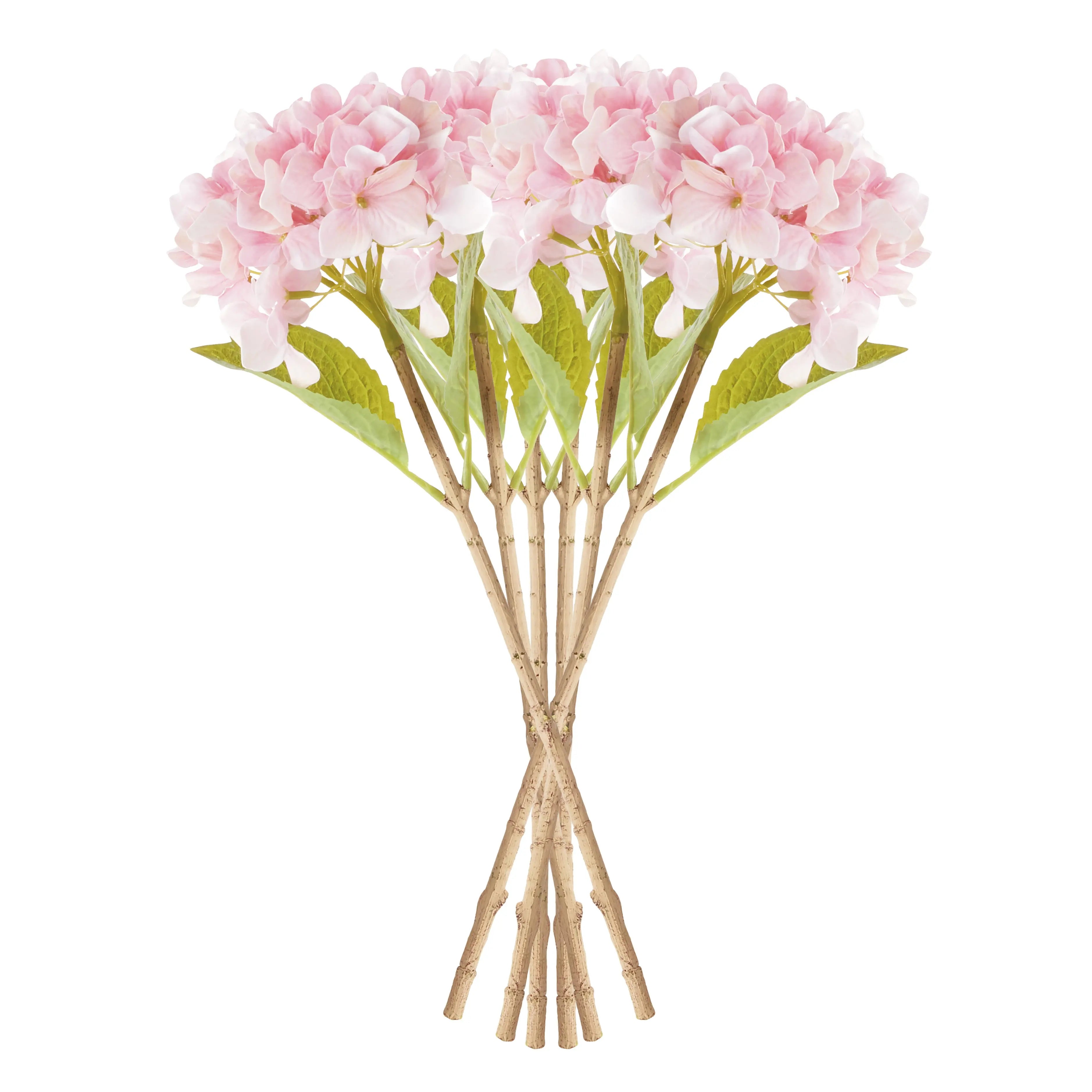 Hydrangea Stems - Set of 6 Life-Like 18" Faux Floral Stems - Villa Decor & Design