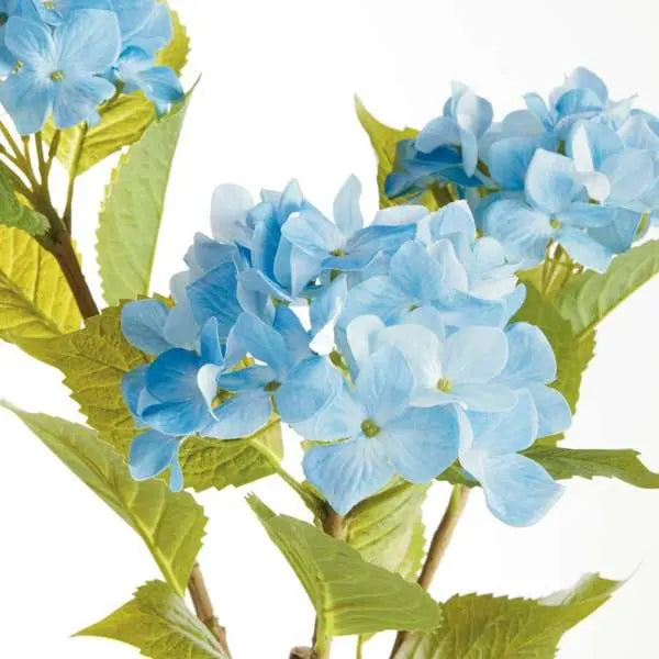 Hydrangea Branches - Set of 2 Life-Like 31" Faux Stems (White or Blue) - Villa Decor & Design