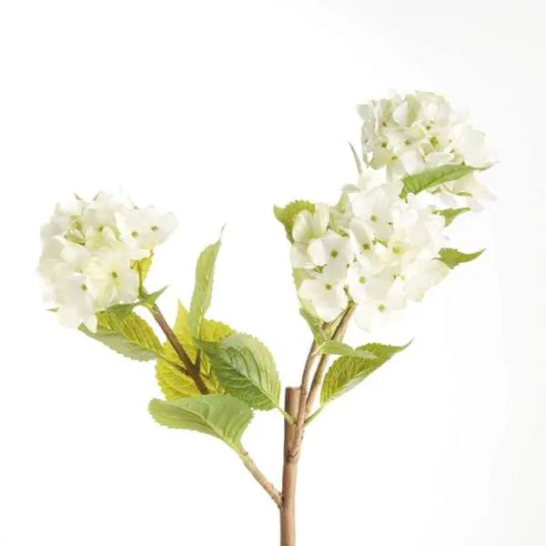 Hydrangea Branches - Set of 2 Life-Like 31" Faux Stems (White or Blue) - Villa Decor & Design
