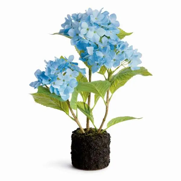 Hydrangea Drop-in - 18" Realistic Faux Hydrangea (White or Blue) - Villa Decor & Design