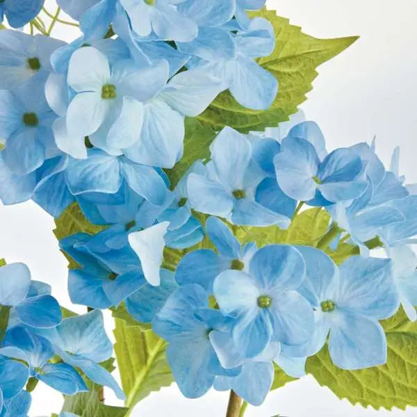Hydrangea Drop-in - 18" Realistic Faux Hydrangea (White or Blue) - Villa Decor & Design