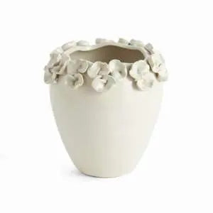 Petite Fleur Sculptural Vase Tall in White