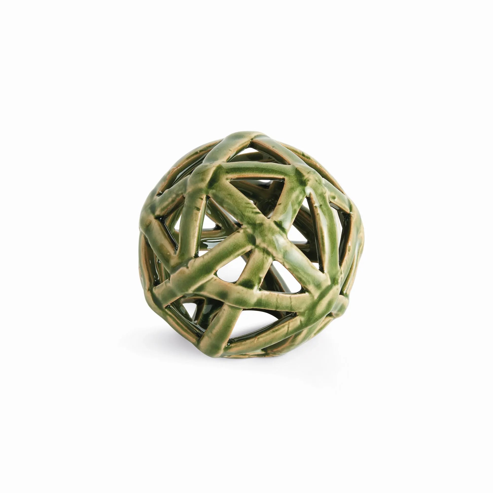 Alicia Sculptural Ceramic Orb - Hand-Formed Open Weave Accent (Multiple Sizes & Colors) - Villa Decor & Design