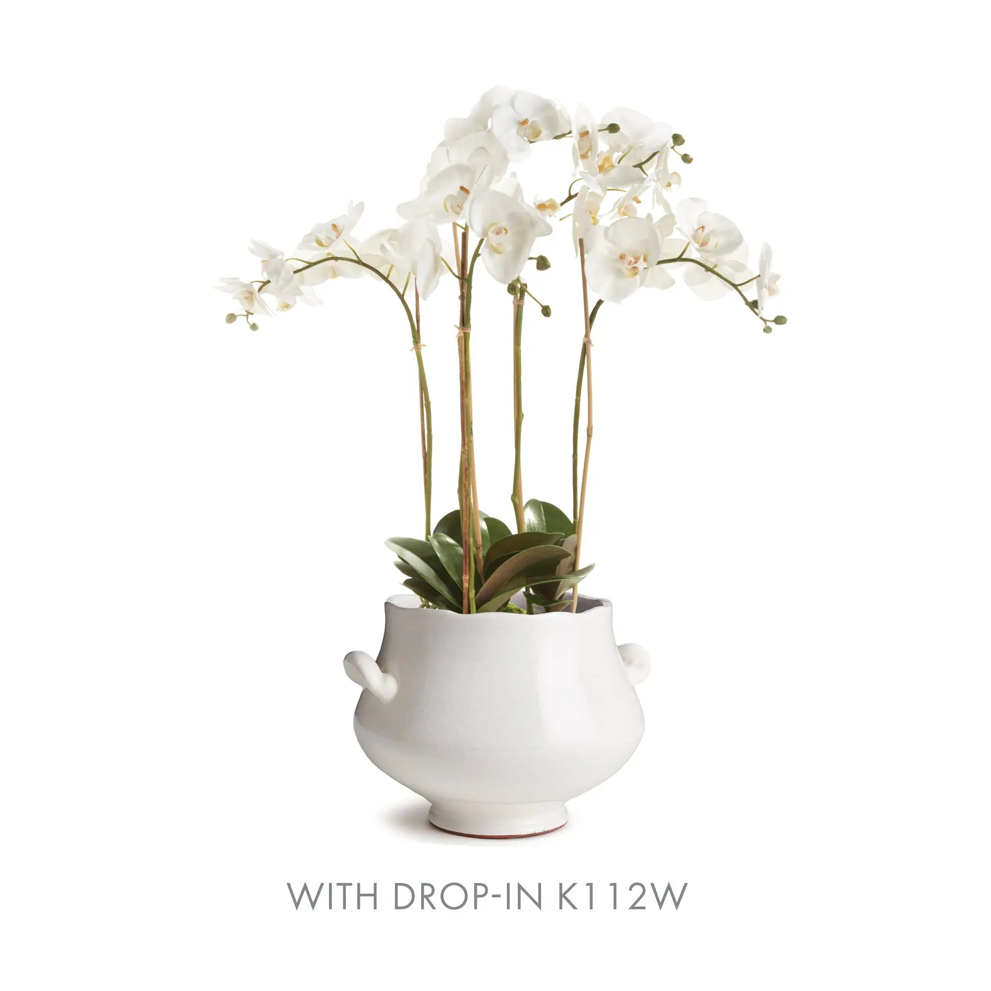Wellon Footed Cachepot – Small or Large| White Ceramic Planter - Villa Decor & Design