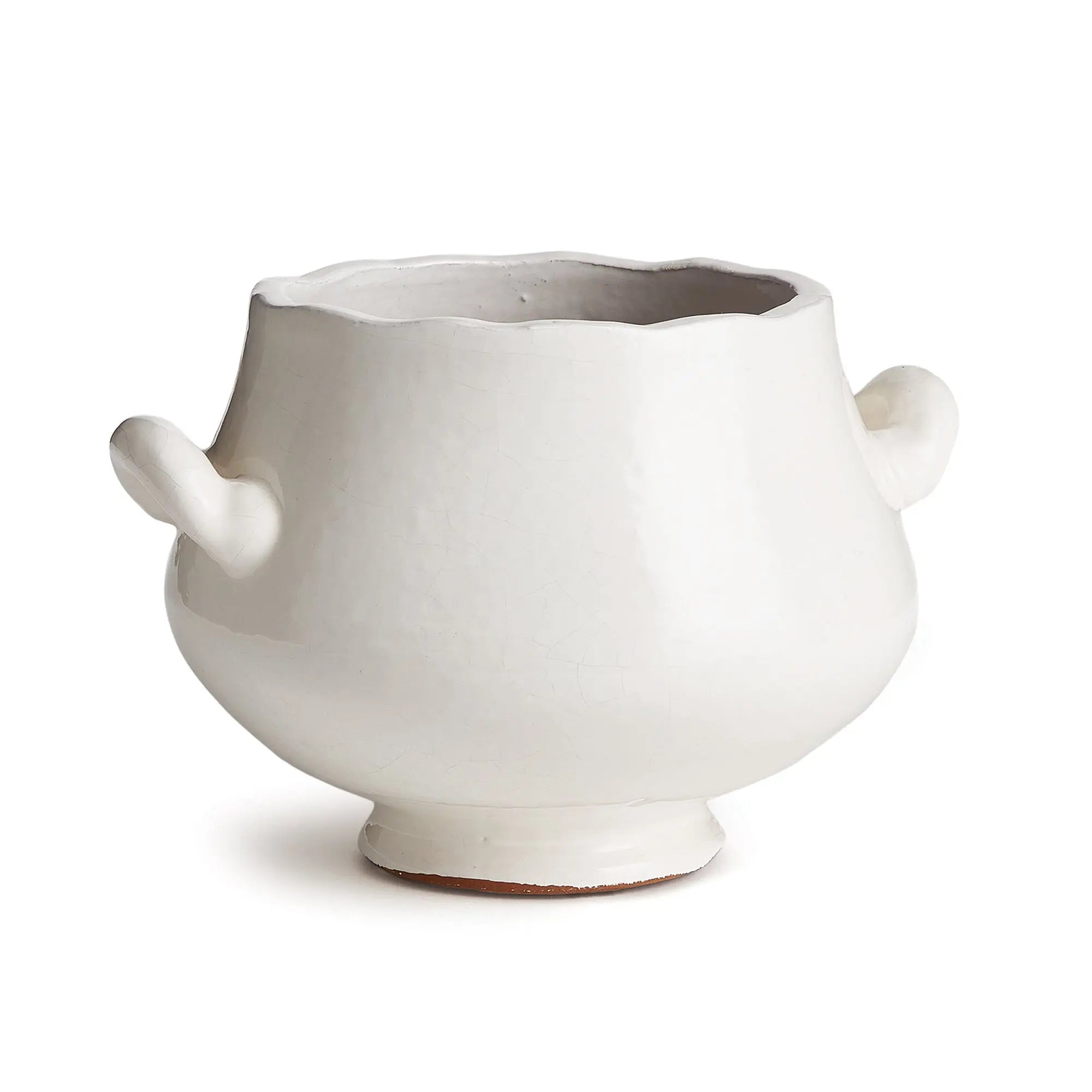 Wellon Footed Cachepot – Small or Large| White Ceramic Planter - Villa Decor & Design