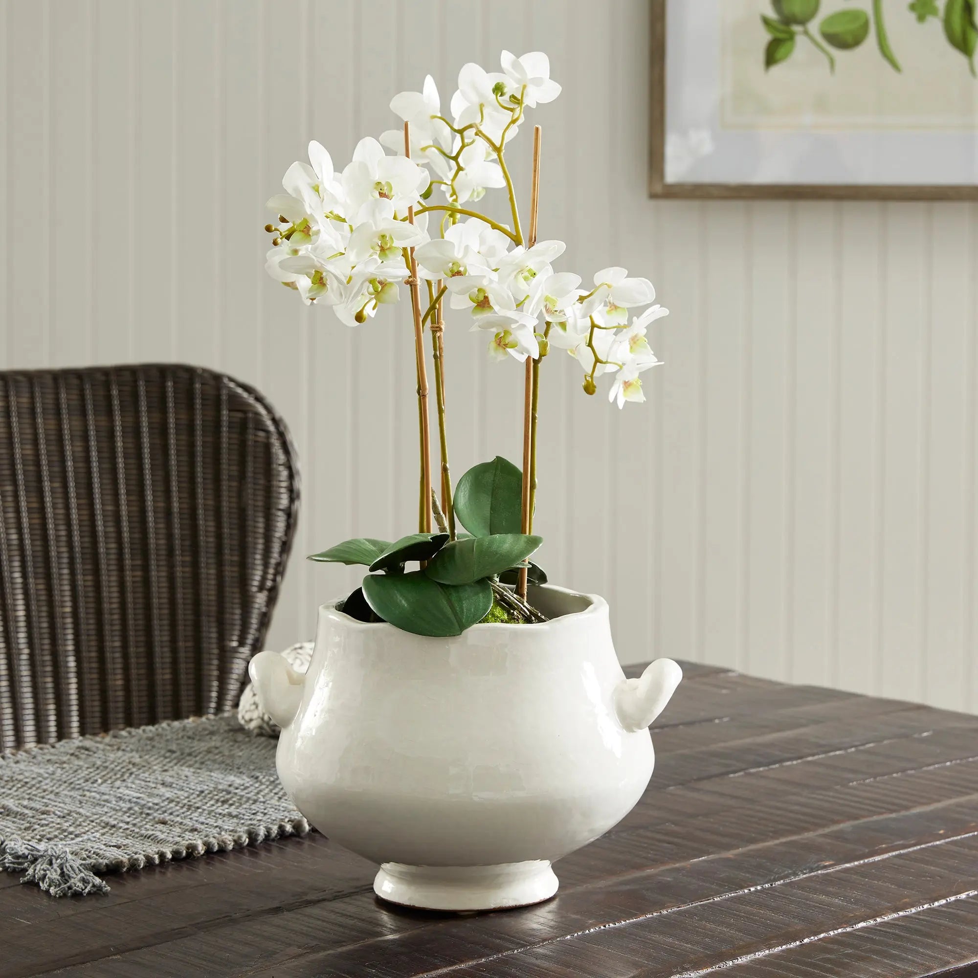 Wellon Footed Cachepot – Small or Large| White Ceramic Planter - Villa Decor & Design