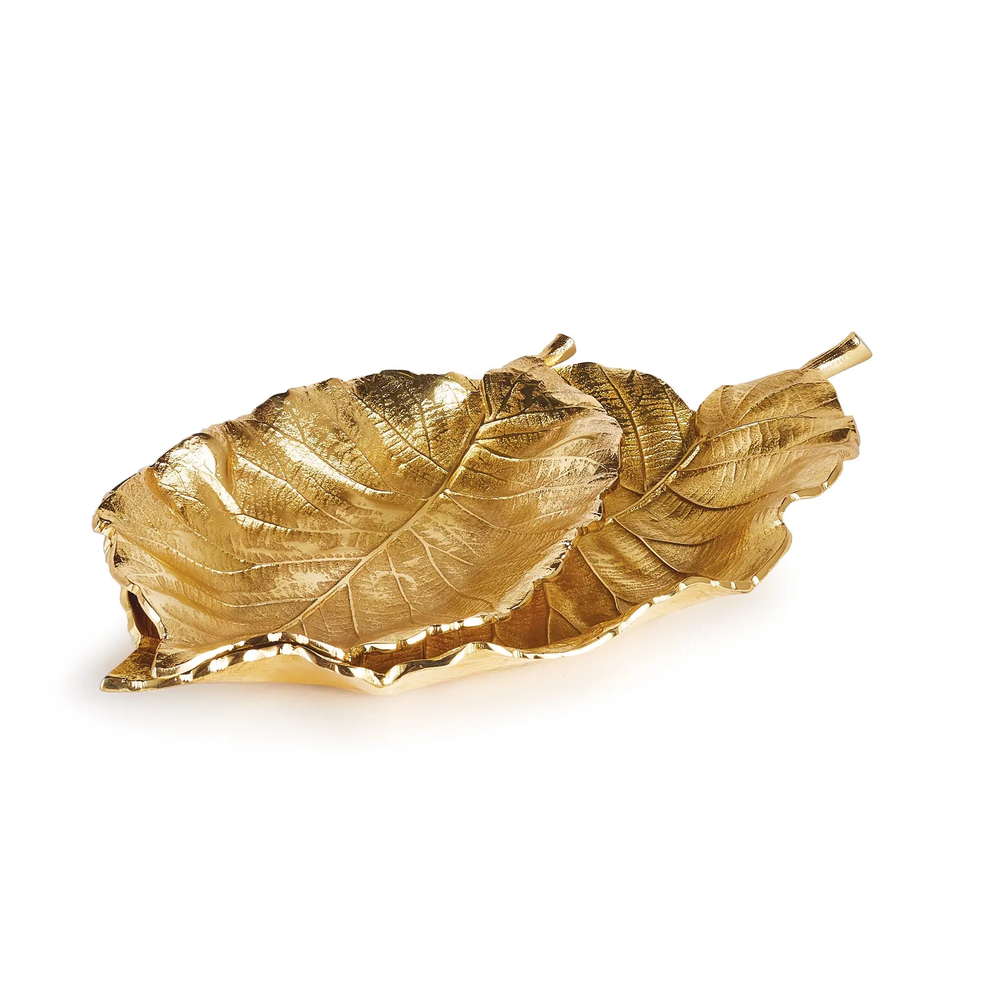 ALEGRA LEAF TRAYS, Set of 2 Villa Decor & Design