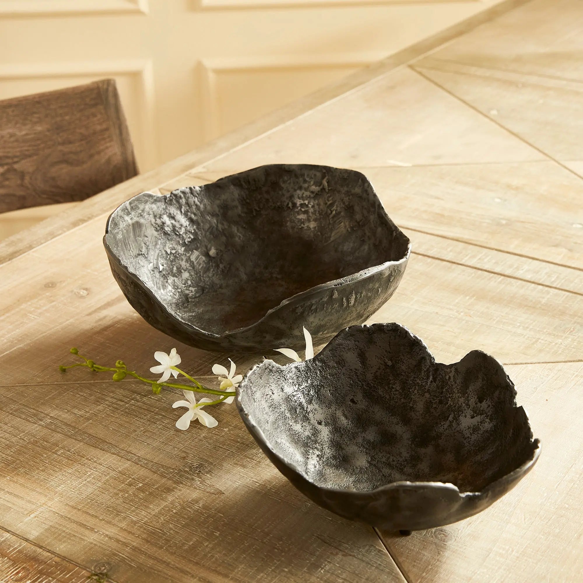 ROLAND ORGANIC DECORATIVE BOWLS, SET OF 2 Villa Decor & Design