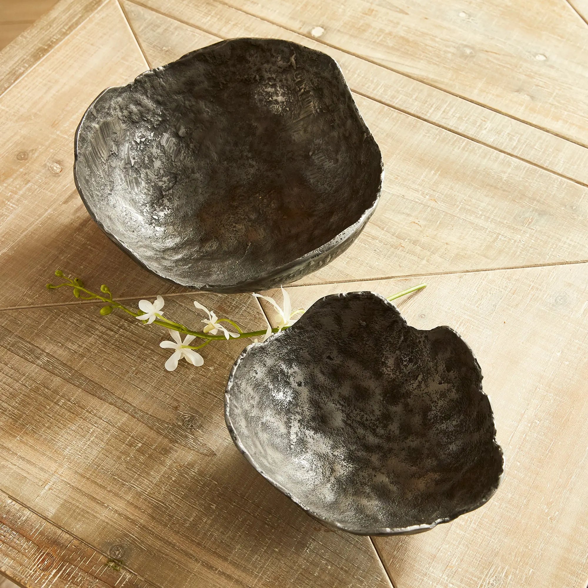 ROLAND ORGANIC DECORATIVE BOWLS, SET OF 2 Villa Decor & Design