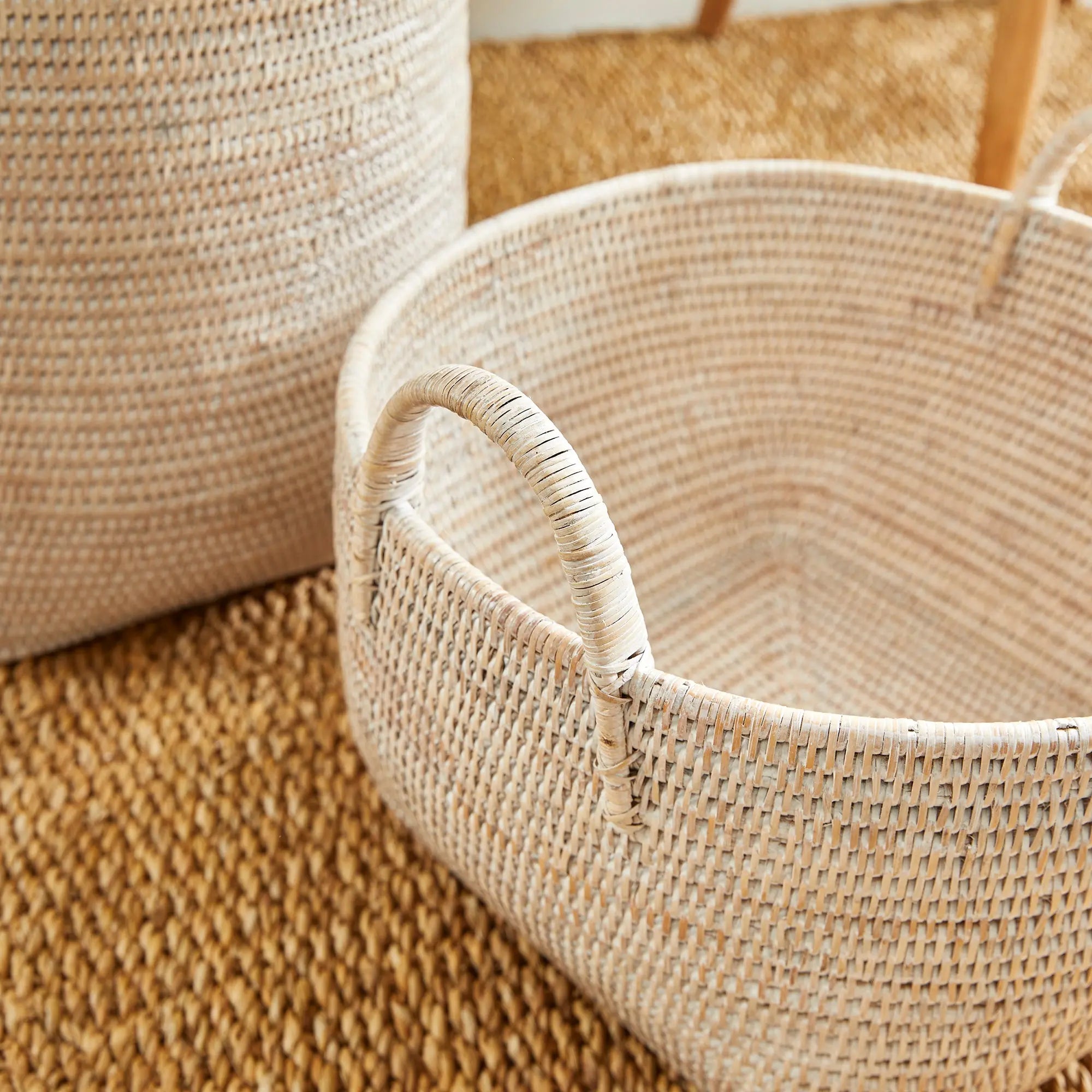 BURMA RATTAN ORCHARD BASKETS, SET OF 2 Villa Decor & Design