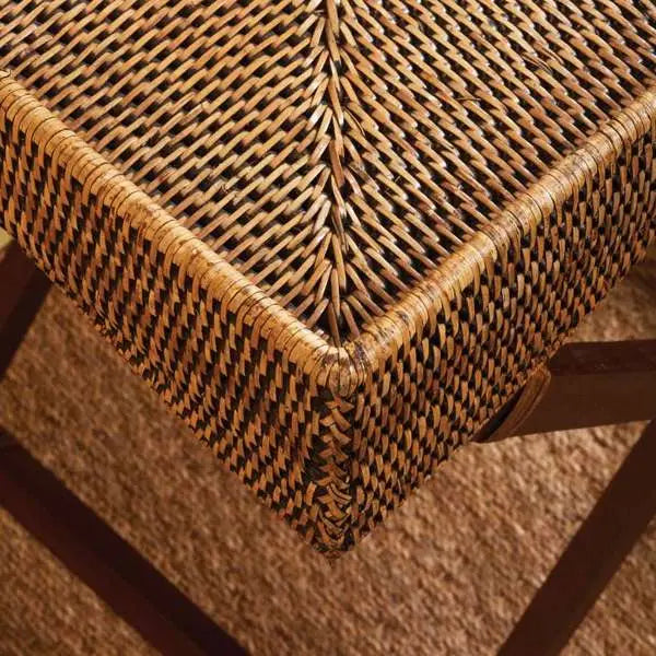 Burma Rattan Butler Tray Table - Foldable, Detachable Tray | Whitewash or Warm Brown Finish Napa Home & Garden