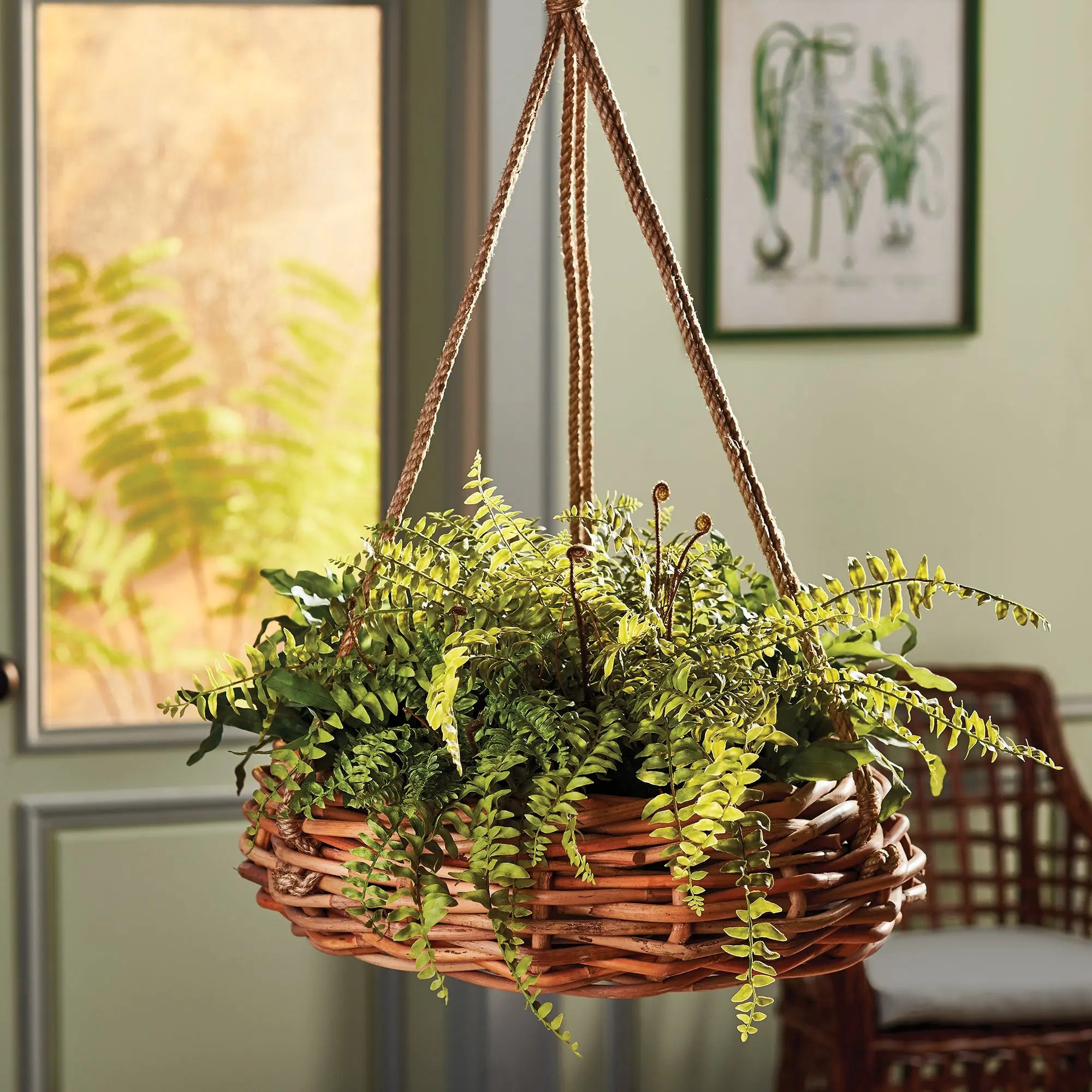 RATTAN HANGING BASKET Villa Decor & Design