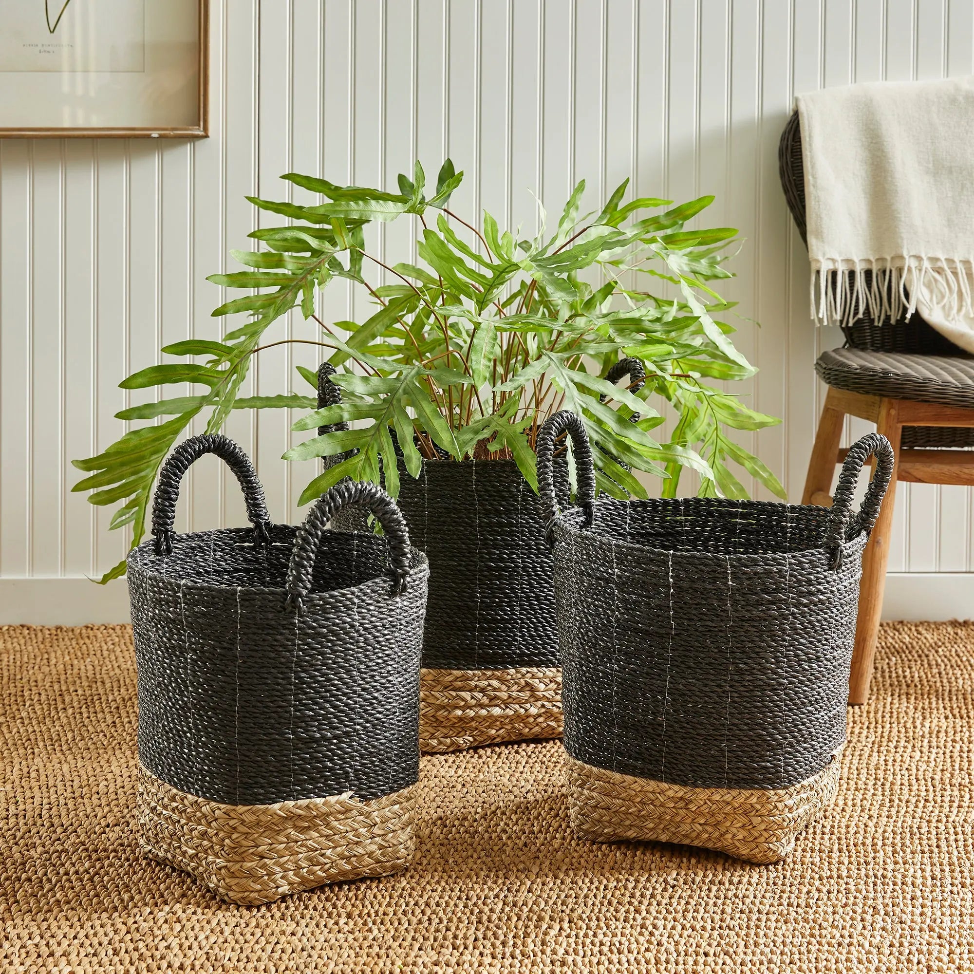 MADURA MARKET BASKETS, SET OF 3 Villa Decor & Design