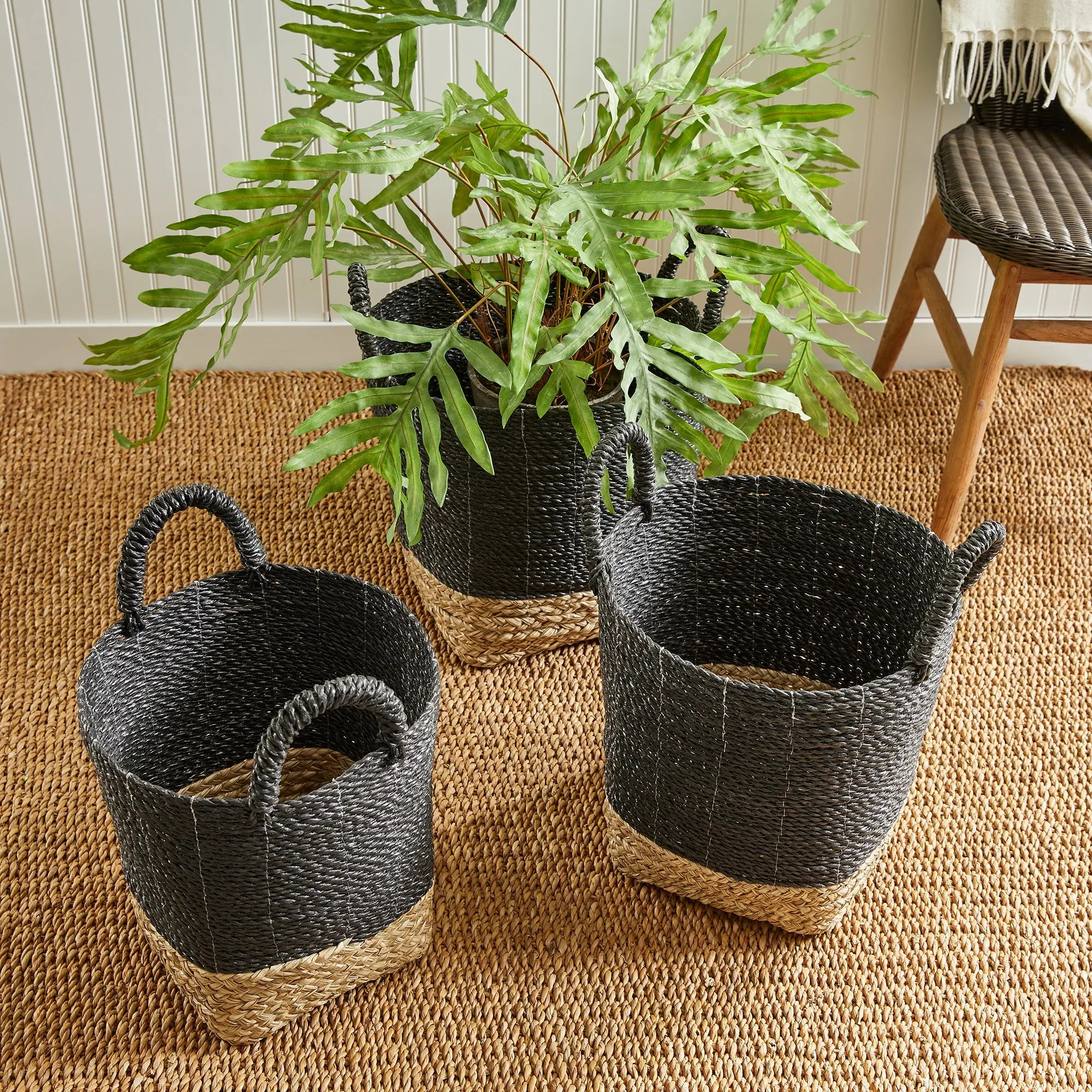 MADURA MARKET BASKETS, SET OF 3 Villa Decor & Design