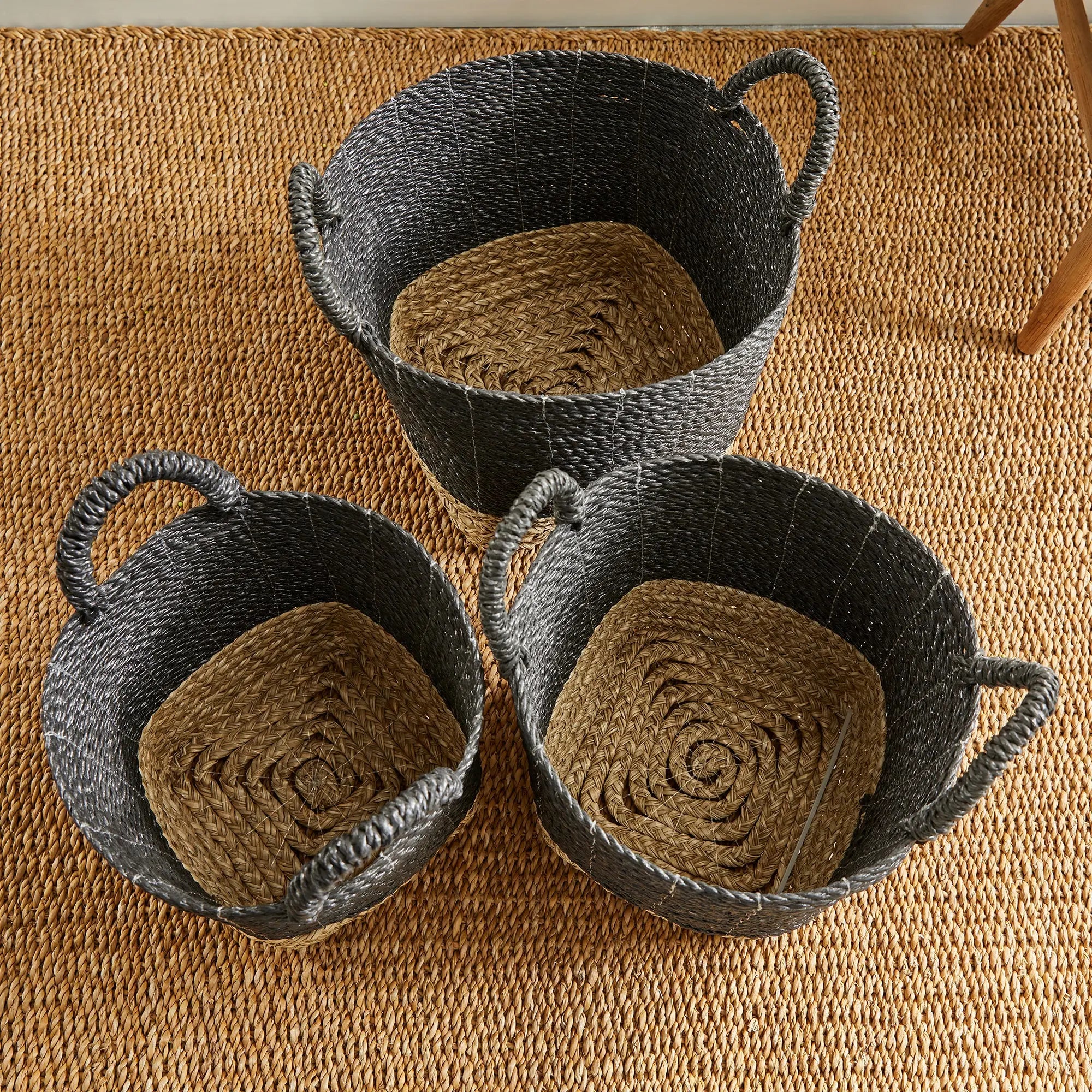 MADURA MARKET BASKETS, SET OF 3 Villa Decor & Design