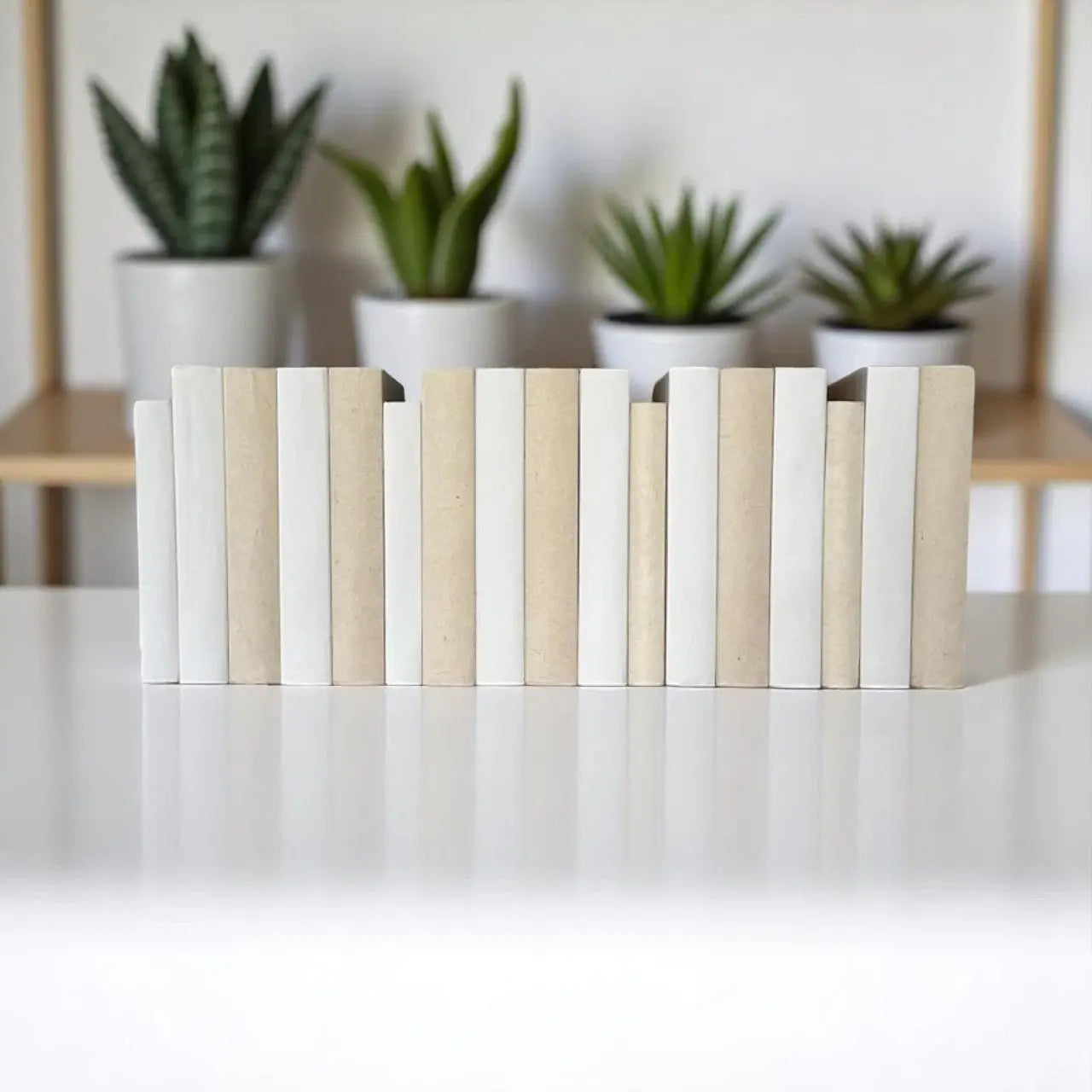 Stager Package decorative books - white and cream bound spines sold by the foot for home staging and bookshelf styling