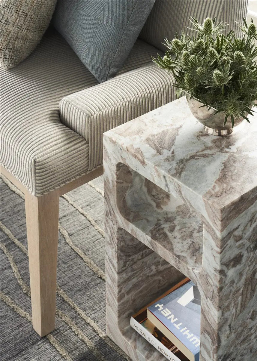 Rome Spot Table Toronto Stone marble by Vanguard Furniture