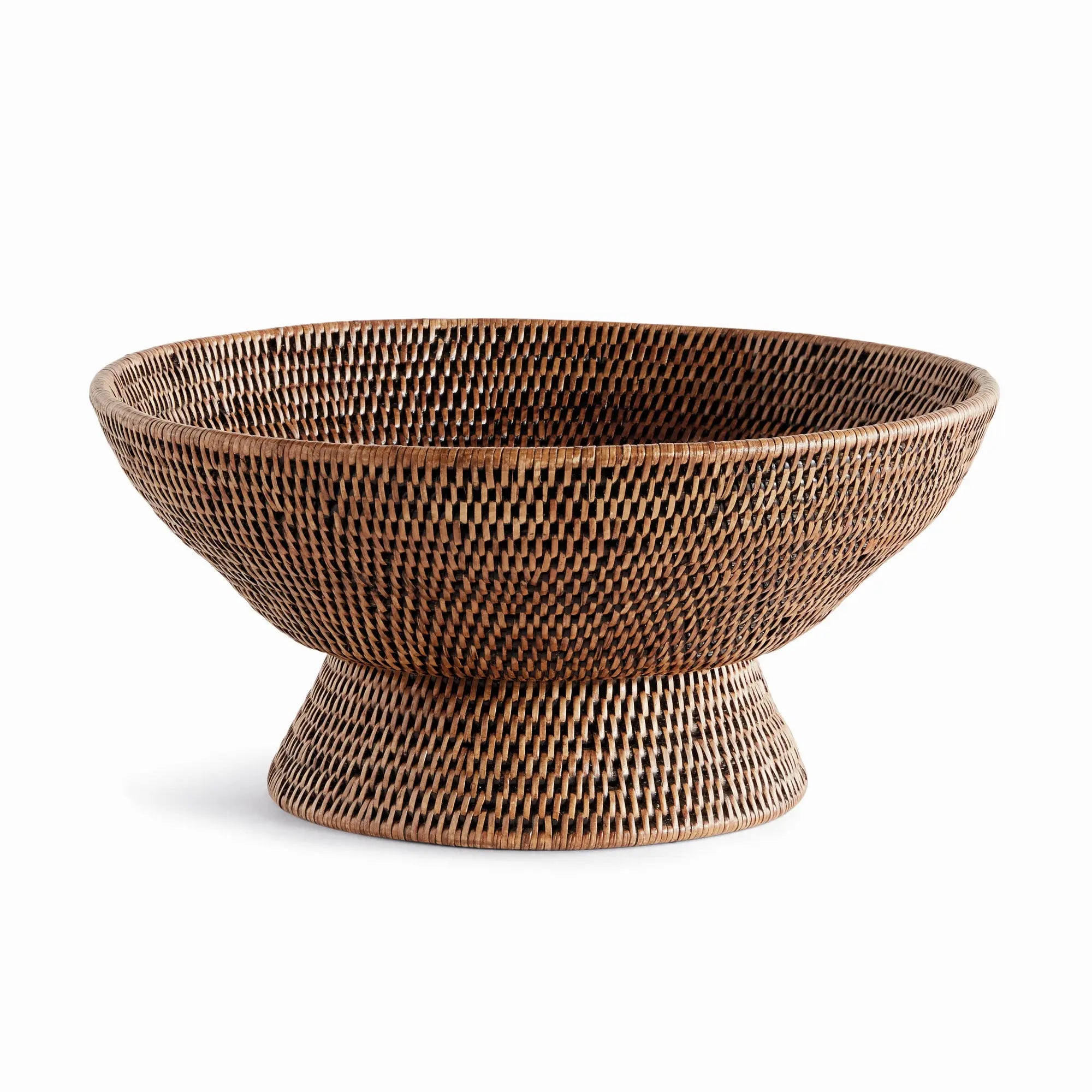 Burma Rattan Offering Bowl - WARM BROWN