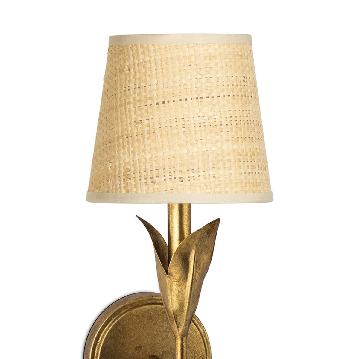 River Reed Sconce in Rattan – view 2