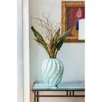 Santa Barbara Vase - 15" Italian Hand-Applied Ribbon Ceramic Vase - Villa Decor & Design