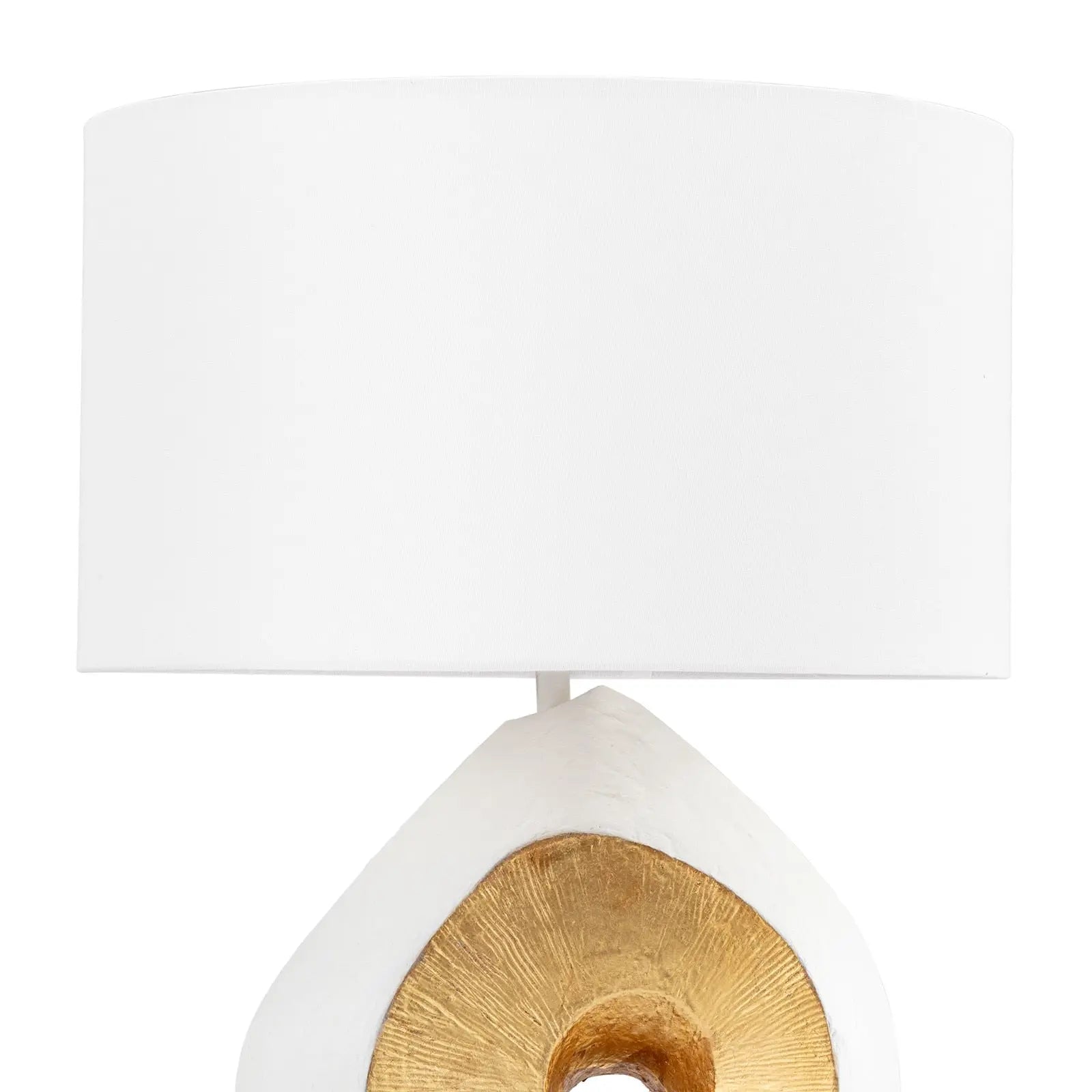 Regina Andrew Tristan Table Lamp Matte White with Gold Leaf Center
