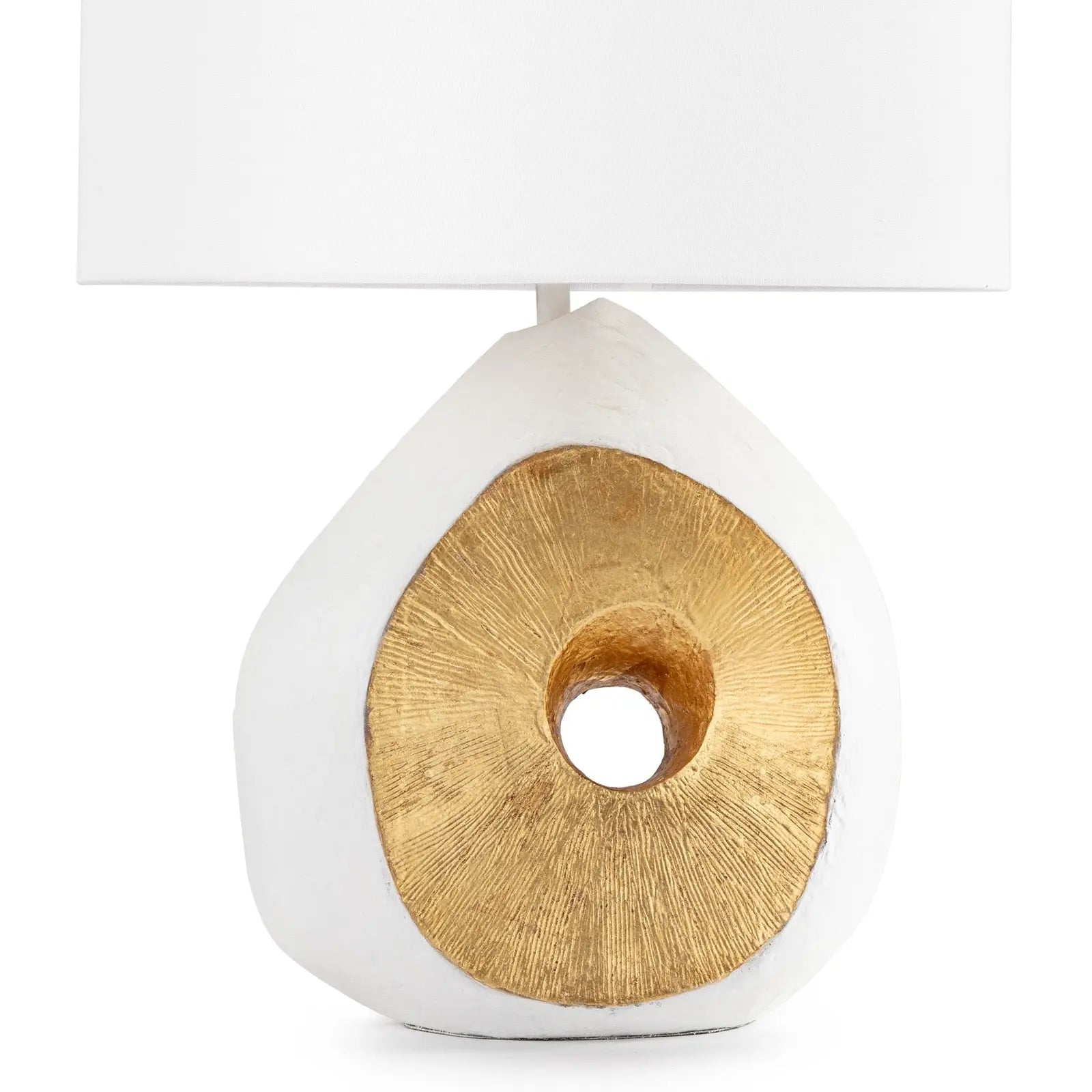 Regina Andrew Tristan Table Lamp Matte White with Gold Leaf Center