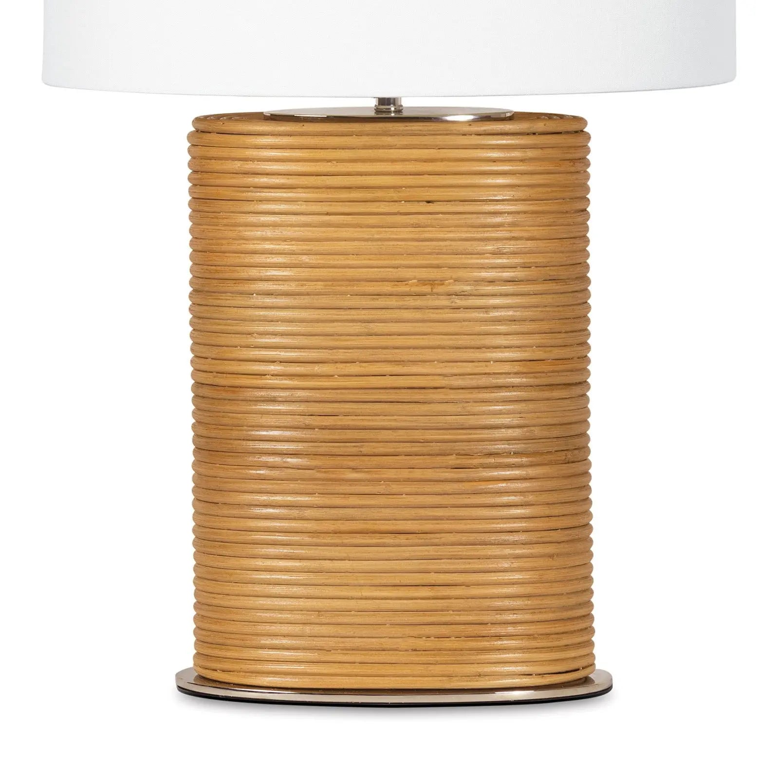 Resort Bedside Table Lamp – Bamboo-Wrapped Base, Natural Finish - Villa Decor & Design