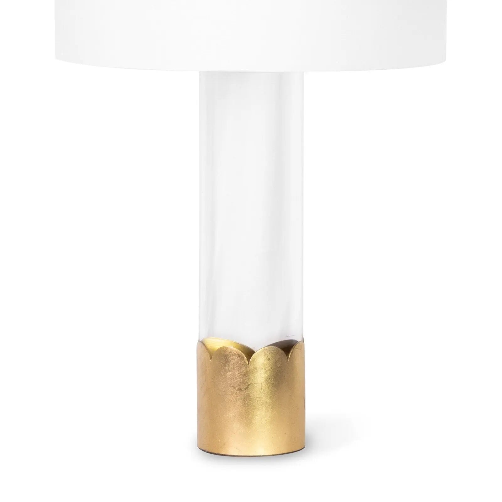 Sissie Crystal Table Lamp – Clear Crystal with Gold Leaf Base - Villa Decor & Design
