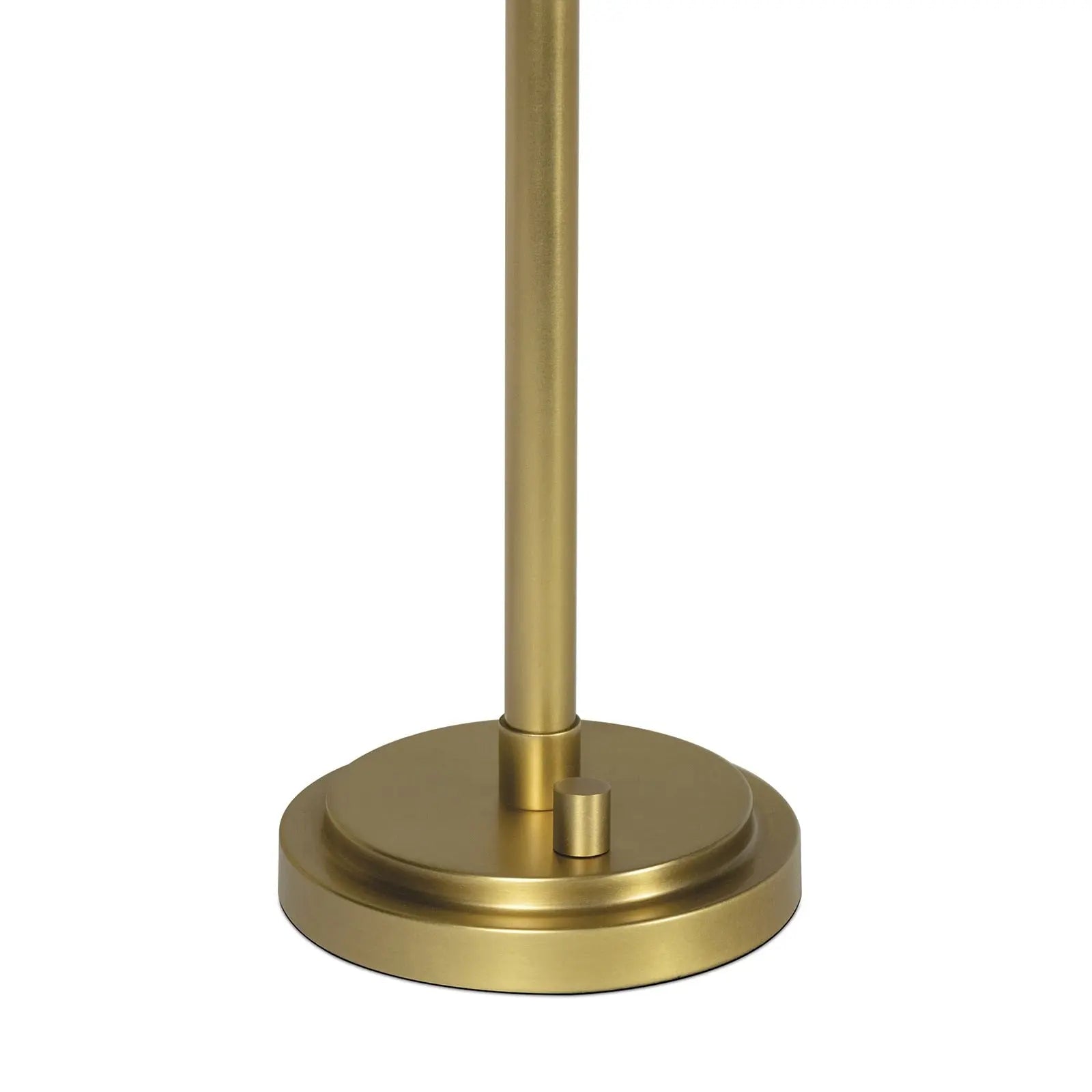 Gold metal stand on a white background
