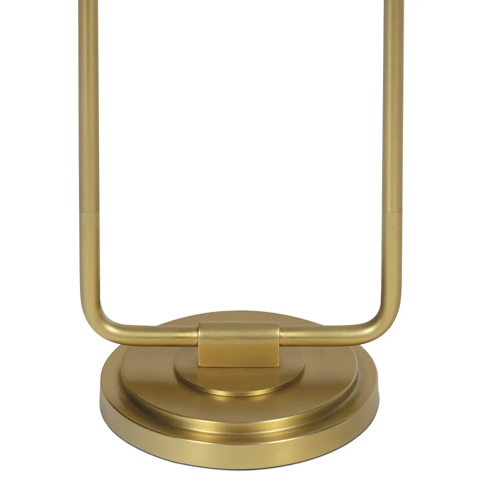 Gold floor lamp on a white background