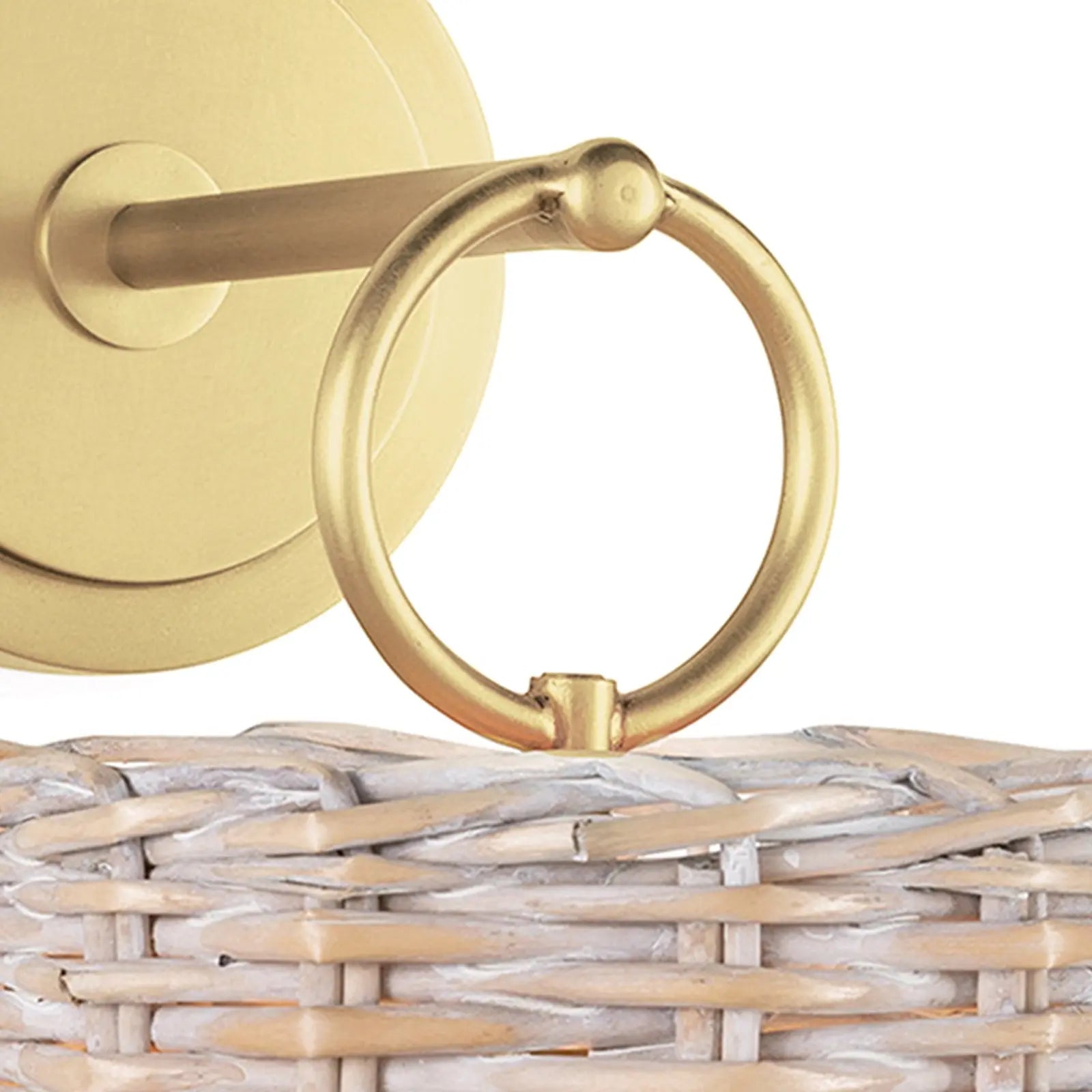 Regina Andrew Nantucket Sconce with woven rattan shade